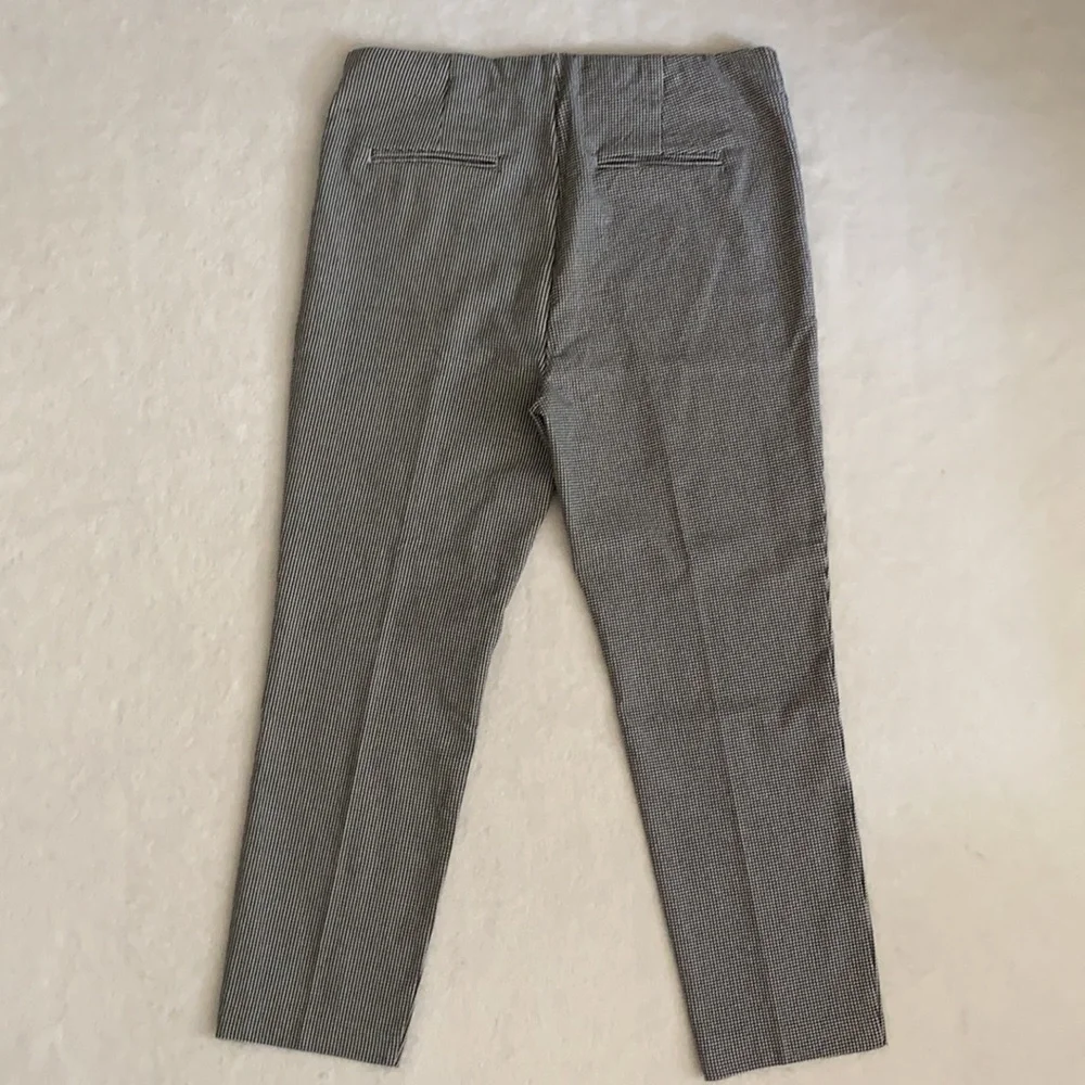 Massimo Fabbro Italy | Houndstooth Front Seam Pull On Crop Pants Black/White 10 - Picture 8 of 11